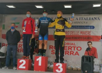 Emiliano Murtas si impone sul traguardo di Pabillonis nella terza tappa del 21° Giro delle Miniere